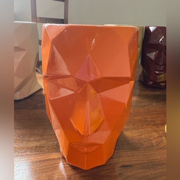 Vondom Geometric Orange Face Planter - Picture 2 of 8